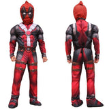 BFJFY Halloween Superhero Deadpool Cosplay Muscle Jumpsuit For Boys - bfjcosplayer