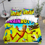 Italian Brainrot Tung Tung Sahur Bedding Set Duvet Cover Comforter Sets