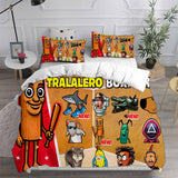 Italian Brainrot Tung Tung Sahur Bedding Set Duvet Cover Comforter Sets