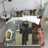 Skibidi Toilet Bedding Sets Duvet Cover Comforter Set
