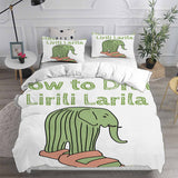 Italian Brainrot Tung Tung Sahur Bedding Set Duvet Cover Comforter Sets