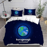 kurzgesagt Bedding Sets Duvet Cover Comforter Set