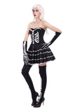 BFJFY Halloween Women's Skull Skeleton Vampire Ghost Bride Cosplay Costume - bfjcosplayer