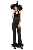 BFJFY Women Halloween Black Witch Trouser Cosplay Costume - bfjcosplayer