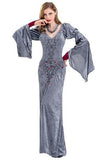 BFJFY Women's Vintage Medieval Dress Satin Gothic Masquerade Dress For Halloween - bfjcosplayer