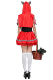 BFJFY Halloween Women's Little Red Riding Hood Fairy Tale Cosplay Costume - bfjcosplayer
