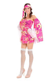 BFJFY Halloween Women's 70s Hippie Costumes Carnival Cosplay Fancy Dress - bfjcosplayer