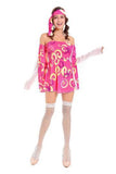 BFJFY Halloween Women's 70s Hippie Costumes Carnival Cosplay Fancy Dress - bfjcosplayer