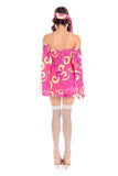 BFJFY Halloween Women's 70s Hippie Costumes Carnival Cosplay Fancy Dress - bfjcosplayer