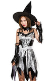 BFJFY Women¡®s Halloween Witch Wizard Cosplay Dress Female Magician Costume - bfjcosplayer