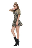 BFJFY Halloween Women's Army Camouflage Spy Army Cosplay Costume - bfjcosplayer