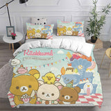 Rilakkuma's Theme Park Adventure Bedding Sets Duvet Cover Halloween Cosplay Comforter Sets