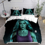 She-Hulk Cosplay Bedding Sets Duvet Cover Halloween Comforter Sets