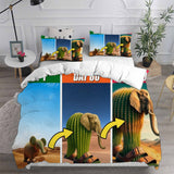 Italian Brainrot Tung Tung Sahur Bedding Set Duvet Cover Comforter Sets