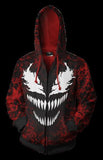 BFJmz Marvel Venom Spiderman 3D Printing Coat Zipper Coat Leisure Sports Sweater Autumn And Winter - bfjcosplayer
