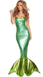 Women Deluxe Sexy Dark Sequin Mermaid Halloween Costume