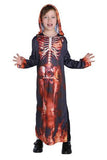 BFJFY Kid's Boy's Flame Skull On Fire Robe Cope Halloween Cosplay Costume - bfjcosplayer