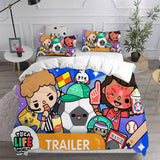 Toca Life World Bedding Sets Duvet Cover Halloween Cosplay Comforter Sets