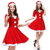 BFJFY Women Santa Claus Cosplay Costume Halloween Christmas Fancy Dress - bfjcosplayer