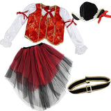 BFJFY Girls Female Pirate Princess Dress Halloween Cosplay Costumes - bfjcosplayer