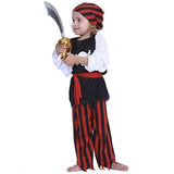BFJFY Boys Halloween Skull Skeleton Pirate Cosplay Costume - bfjcosplayer