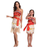 BFJFY Women Girls Adventure Princess Moana Skirt Costume Halloween Dress - bfjcosplayer
