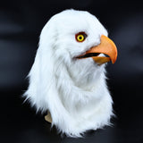 White Eagle Mask With Movable Mouth Latex Full Head Masks for Cosplay Party Props