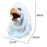 White Eagle Mask With Movable Mouth Latex Full Head Masks for Cosplay Party Props