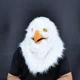White Eagle Mask With Movable Mouth Latex Full Head Masks for Cosplay Party Props