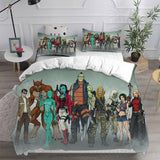 Creature Commandos Bedding Set Duvet Cover Comforter Sets