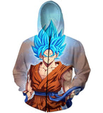 BFJmz Dragon Ball God Super Saiyan 3D Printing Coat Leisure Sports Sweater Couple Sweater Autumn And Winter - bfjcosplayer