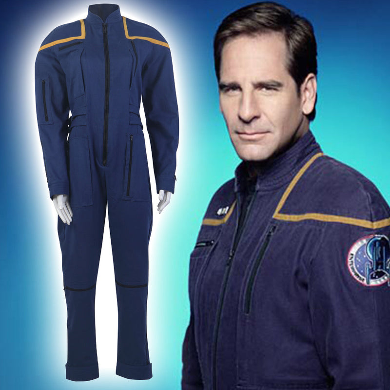 ST Enterprise Duty Jumpsuit Uniforms Captain Jonathan Archer Cosplay Costumes