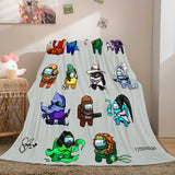 Among Us Cosplay Flannel Blanket Room Decoration Throw