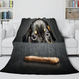 Animal Dog Cosplay Flannel Blanket Room Decoration Throw