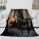 Animal Horse Cosplay Flannel Blanket Room Decoration Throw