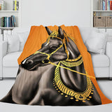 Animal Horse Cosplay Flannel Blanket Room Decoration Throw