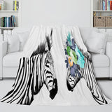 Animal Horse Cosplay Flannel Blanket Room Decoration Throw