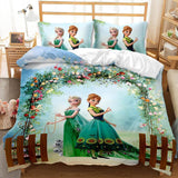 Anime Frozen Cosplay Duvet Cover Set Halloween Quilt Cover
