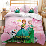 Anime Frozen Cosplay Duvet Cover Set Halloween Quilt Cover