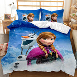 Anime Frozen Cosplay Duvet Cover Set Halloween Quilt Cover