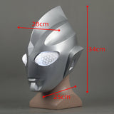 Anime Ultraman Cosplay Led Light Resin Helmet Halloween Props