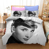 Audrey Hepburn Cosplay Bedding Set Duvet Cover Halloween Bed Sheets