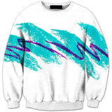 BFJmz Ice Blue Stripes 3D Printing Coat Zipper Coat Leisure Sports Sweater Autumn And Winter - bfjcosplayer