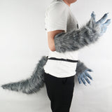 Anime BEASTARS Legoshi The Wolf Costumes Face Helmet Gloves Tail Cosplay Animal Wolf Helmet Masquerade Costume Props
