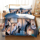 BTS Bangtan Boys Cosplay Bedding Set Duvet Cover Halloween Sheets Bed Set