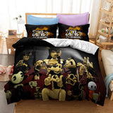 Game Bendy And The Ink Machine Cosplay Bedding Set Duvet Cover Halloween Bed Sheets