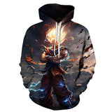 BFJmz Anime Dragonball Super Saiyan Sun Wukong Hooded Sweater 3D Printing Coat  Leisure Sports Sweater Autumn And Winter - bfjcosplayer