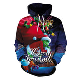 Christmas The Grinch Hoodies Sweatshirts cosplay costume Grinch 3D Printing zipper - bfjcosplayer