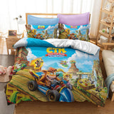 Crash Bandicoot Cosplay Bedding Set Duvet Cover Halloween Bed Sheets