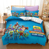 Crash Bandicoot Cosplay Bedding Set Duvet Cover Halloween Bed Sheets